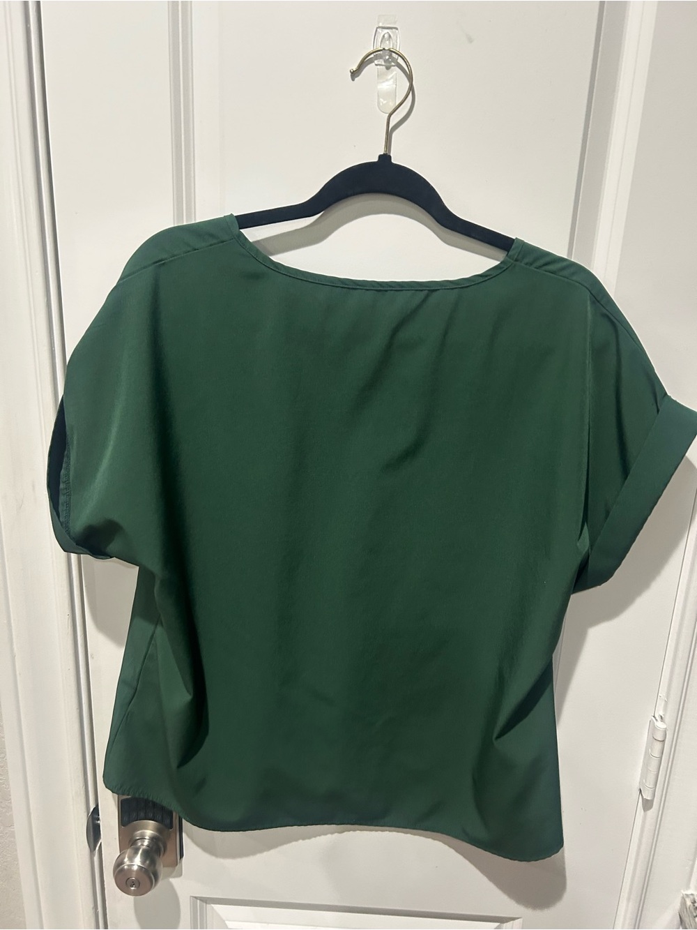 Women's Forest Green Short-Sleeve Blouse